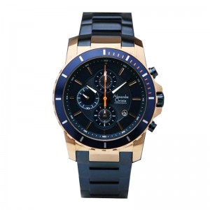 Alexandre Christie AC 6141 Rosegold Blue Man New MCBURBUBU